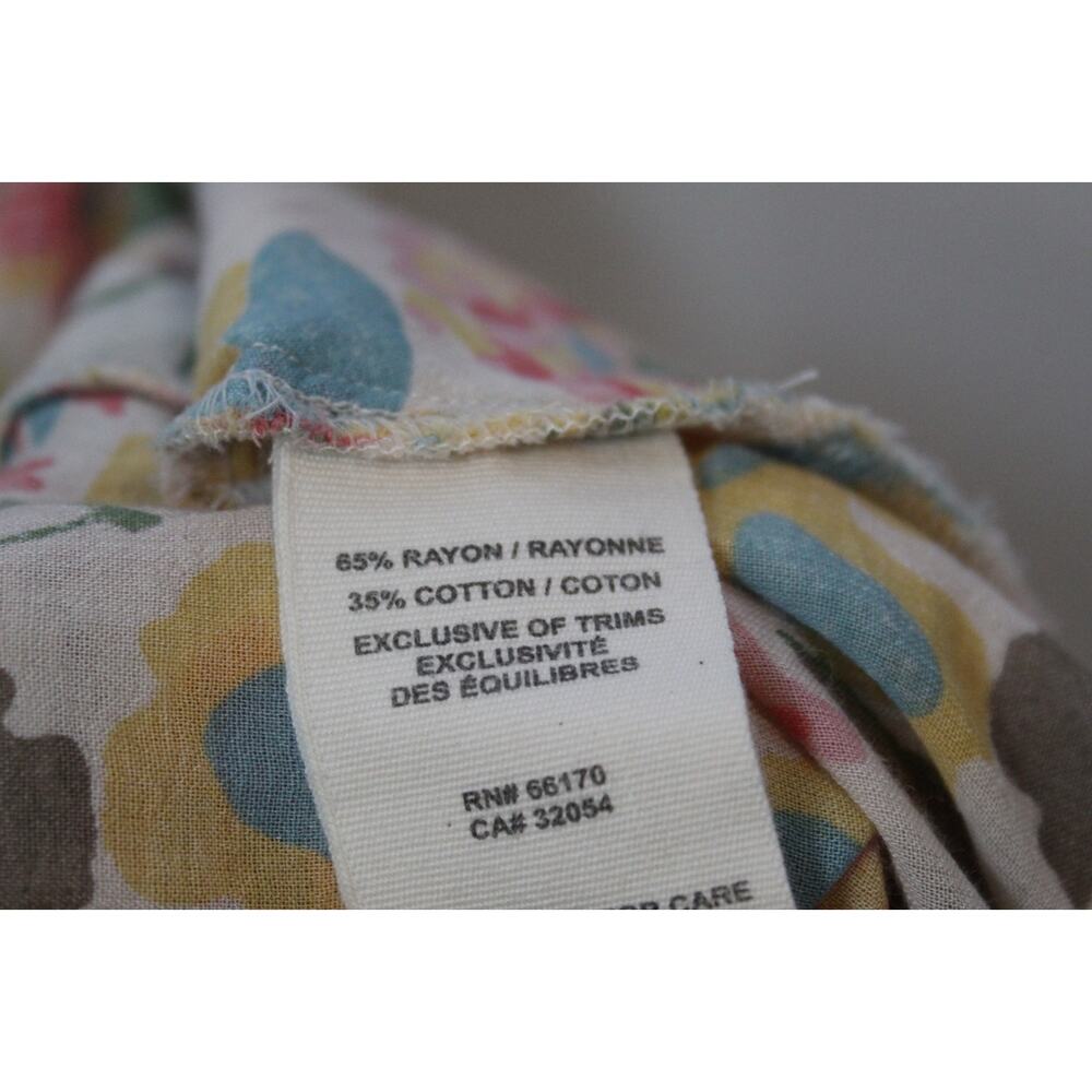 Free People Pintuck Ruffle Sheer Floral Sleeveless Swing Tunic Top Pockets Small - Picture 10 of 16